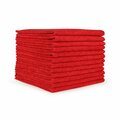 Monarch Brands Microfiber Cloths, 16in x 16in - Red, 12PK PNP915100R